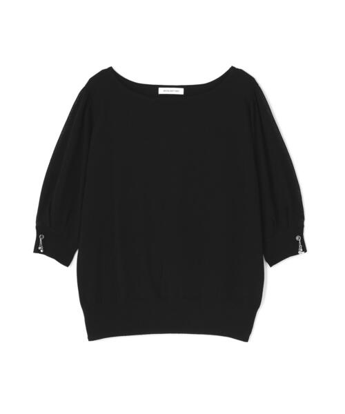 NATURAL BEAUTY BASIC(ナチュラルビューティーベーシック)の「シアースリーブニット(ニット/セーター・レディース・ベージュ/ブラック/オリーブ・フリ-)」の9枚目の写真