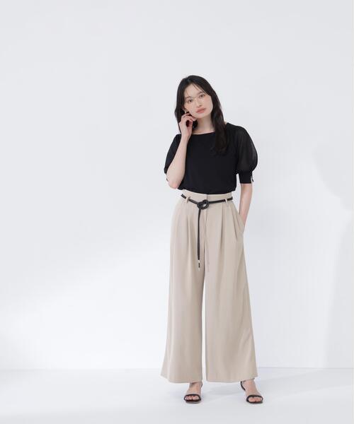 NATURAL BEAUTY BASIC(ナチュラルビューティーベーシック)の「シアースリーブニット(ニット/セーター・レディース・ベージュ/ブラック/オリーブ・フリ-)」の18枚目の写真