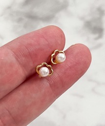 YU-KA:クラウドモチーフパールピアス Cloud motif pearl earrings