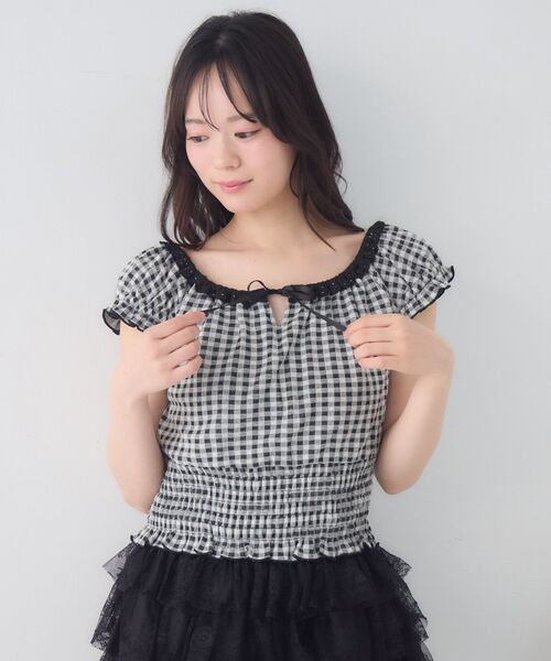 ems excite(エムズエキサイト)の「ウエストシャーリングCT(Tシャツ/カットソー・レディース・ブラック/ライトブルー/ダークブルー・FREE)」の5枚目の写真