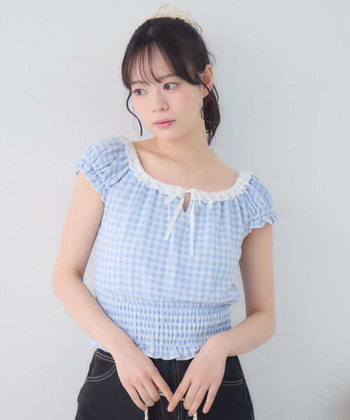 ems excite(エムズエキサイト)の「ウエストシャーリングCT(Tシャツ/カットソー・レディース・ブラック/ライトブルー/ダークブルー・FREE)」の16枚目の写真