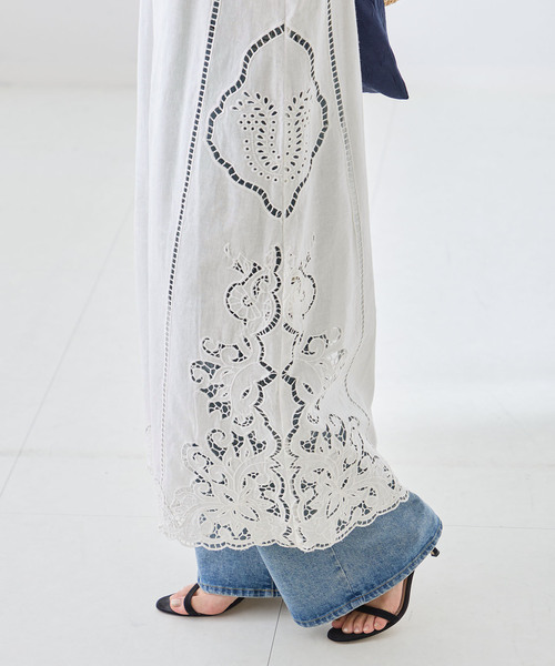 journal standard L'essage（ジャーナルスタンダードレサージュ）の「刺繍レースキャミワンピース（ワンピース・レディース・ブラック/ホワイト・FREE）」の21枚目の写真