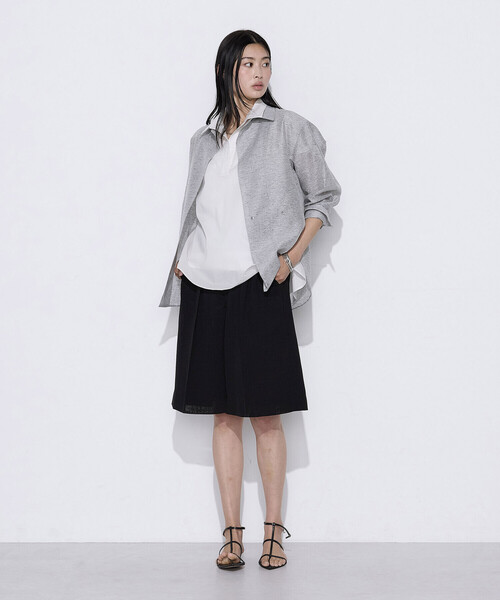 COMME CA(コムサ)の「シルクシアーツイード シャツ(シャツ/ブラウス・レディース・グレー系その他・9号)」の2枚目の写真