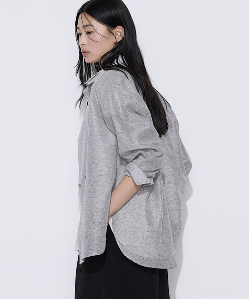 COMME CA(コムサ)の「シルクシアーツイード シャツ(シャツ/ブラウス・レディース・グレー系その他・9号)」の6枚目の写真
