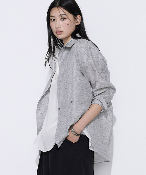 COMME CA(コムサ)の「シルクシアーツイード シャツ(シャツ/ブラウス・レディース・グレー系その他・9号)」の8枚目の写真