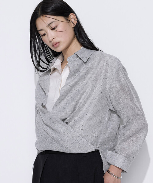 COMME CA(コムサ)の「シルクシアーツイード シャツ(シャツ/ブラウス・レディース・グレー系その他・9号)」の10枚目の写真