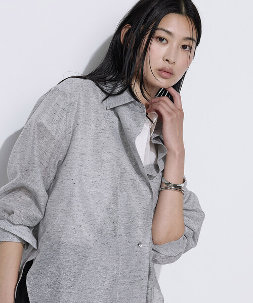 COMME CA(コムサ)の「シルクシアーツイード シャツ(シャツ/ブラウス・レディース・グレー系その他・9号)」の13枚目の写真