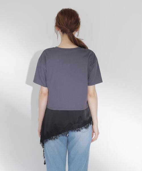 PROPORTION BODY DRESSING（プロポーションボディドレッシング）の「＜Ｅ＞見せかけレーストリムカットソー / 1216267800（Tシャツ/カットソー・レディース・ホワイト系その他/ダークグレー・FREE）」の8枚目の写真