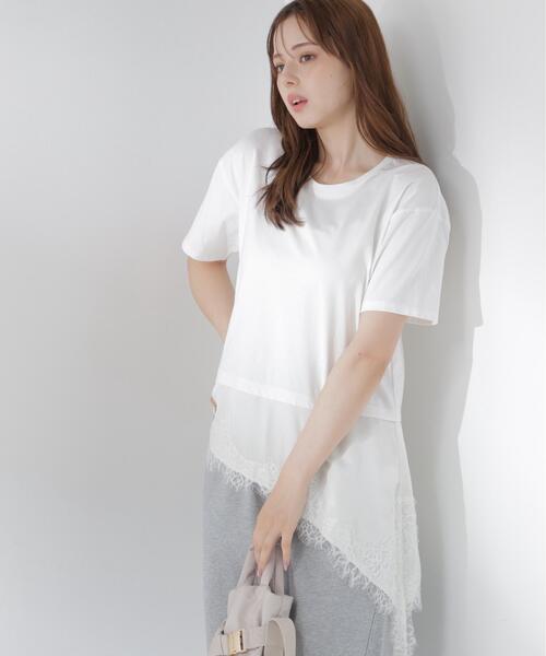 PROPORTION BODY DRESSING（プロポーションボディドレッシング）の「＜Ｅ＞見せかけレーストリムカットソー / 1216267800（Tシャツ/カットソー・レディース・ホワイト系その他/ダークグレー・FREE）」の21枚目の写真