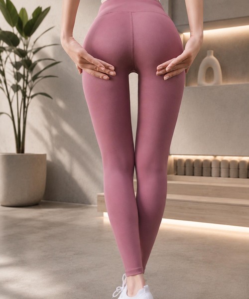 TONE SELECT GOODS（トーンセレクトグッズ）の「LESRIRE / 美脚ハイウエストエアフィットスポーツレギンス L9329（デニムパンツ・レディース・ブラック/グレー/ベージュ/ピンク・SMALL/MEDIUM/LARGE）」の12枚目の写真