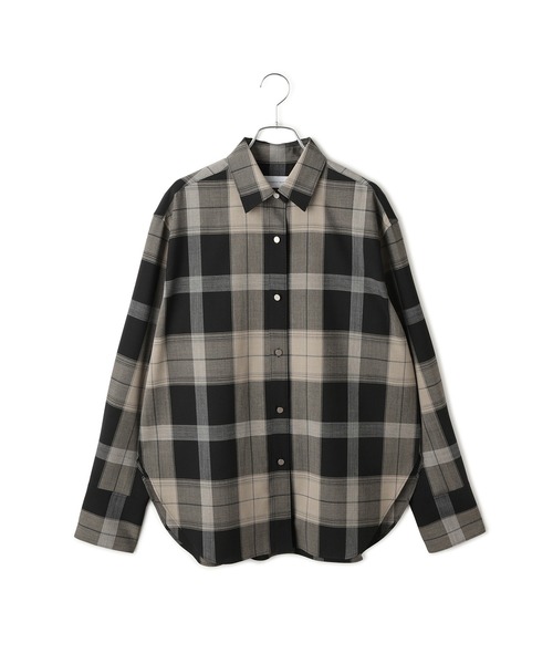 ADAM ET ROPE'(アダムエロペ)の「TWトロチェックシャツ/防シワ(シャツ/ブラウス・レディース・グレー系その他/ブラウン系その他2・FREE)」の15枚目の写真