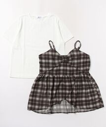 algy | 【2Pセット】シアーチェックキャミ&半袖Tシャツ(その他トップス)