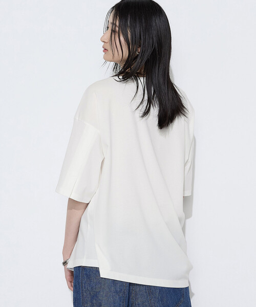 COMME CA(コムサ)の「ドライスムース/スーピマバイオスムース アシンメトリーTシャツ(Tシャツ/カットソー・レディース・ホワイト/トップグレー/ボルドー・7号/9号)」の7枚目の写真