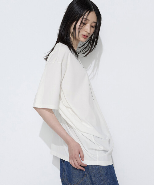 COMME CA(コムサ)の「ドライスムース/スーピマバイオスムース アシンメトリーTシャツ(Tシャツ/カットソー・レディース・ホワイト/トップグレー/ボルドー・7号/9号)」の8枚目の写真