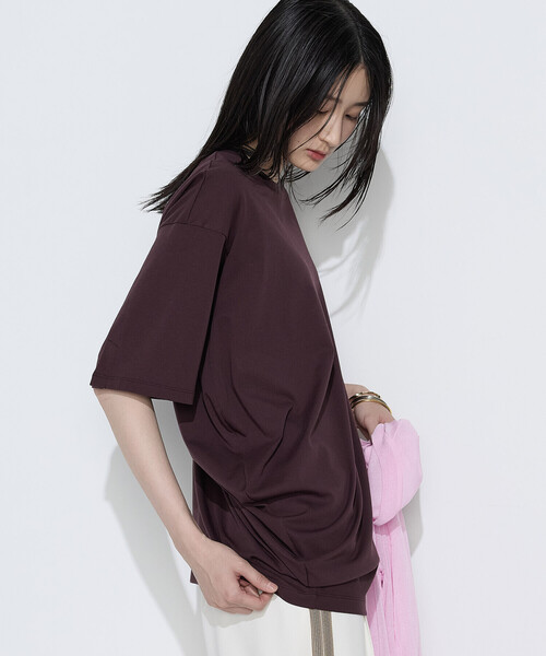 COMME CA(コムサ)の「ドライスムース/スーピマバイオスムース アシンメトリーTシャツ(Tシャツ/カットソー・レディース・ホワイト/トップグレー/ボルドー・7号/9号)」の19枚目の写真