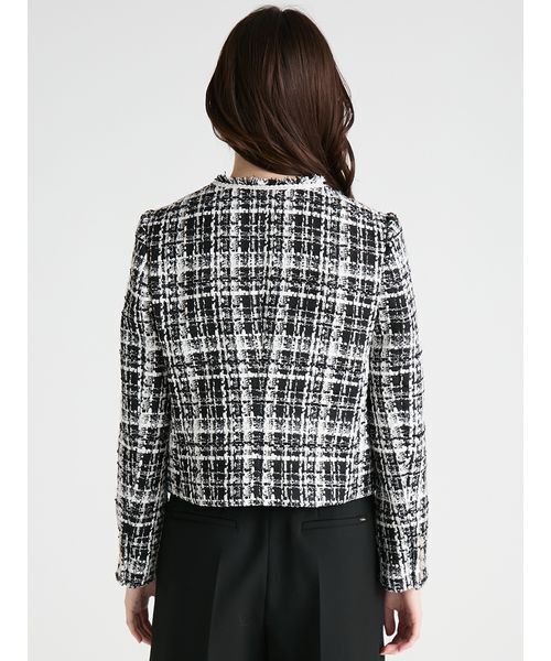 CELFORD(セルフォード)の「【セットアップ対応】ミックスツイードジャケット(テーラードジャケット・レディース・ブラック/ピンク/グリーン・38/36)」の6枚目の写真