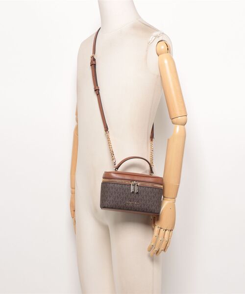 MICHAEL KORS(マイケルコース)の「VIVI ヴァニティ ケース クロスボディバッグ スモール(ショルダーバッグ・レディース・ブラウン・FREE)」の5枚目の写真
