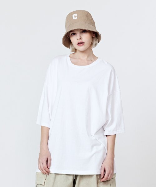 CARGOBROS FOR WOMAN(カーゴブロスフォーウィメン)の「オーガニッククルーネック半袖Tシャツ(ホワイト)(Tシャツ/カットソー・レディース・その他・FREE)」の4枚目の写真
