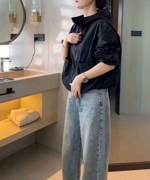 Flugge（フラッジー）の「フード付きショート丈ブルゾン（ブルゾン・レディース・ブラック・LARGE/MEDIUM）」の3枚目の写真