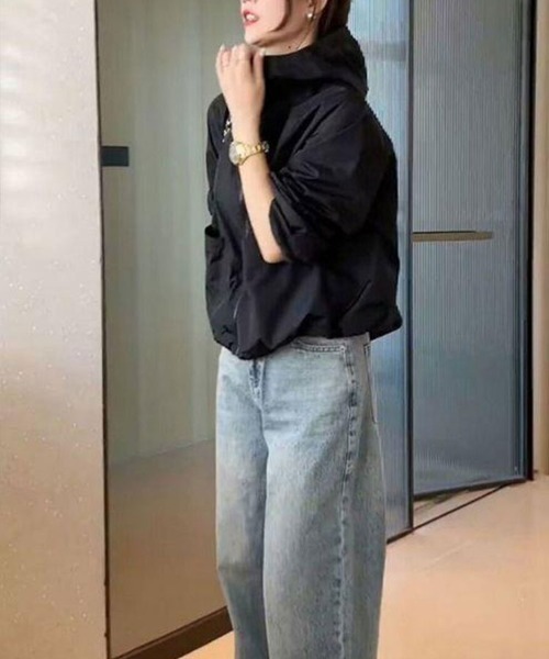 Flugge（フラッジー）の「フード付きショート丈ブルゾン（ブルゾン・レディース・ブラック・LARGE/MEDIUM）」の5枚目の写真
