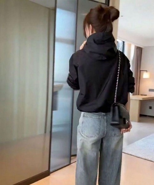 Flugge（フラッジー）の「フード付きショート丈ブルゾン（ブルゾン・レディース・ブラック・LARGE/MEDIUM）」の7枚目の写真