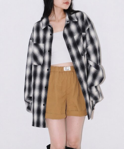 CIAOPANIC TYPY(チャオパニックティピー)の「ミリオンドライチェックネルシャツ(シャツ/ブラウス・レディース・レッド/ブラック/グリーン・LARGE/MEDIUM)」の6枚目の写真