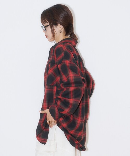 CIAOPANIC TYPY(チャオパニックティピー)の「ミリオンドライチェックネルシャツ(シャツ/ブラウス・レディース・レッド/ブラック/グリーン・LARGE/MEDIUM)」の21枚目の写真