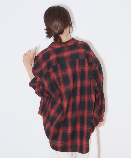 CIAOPANIC TYPY(チャオパニックティピー)の「ミリオンドライチェックネルシャツ(シャツ/ブラウス・レディース・レッド/ブラック/グリーン・LARGE/MEDIUM)」の22枚目の写真