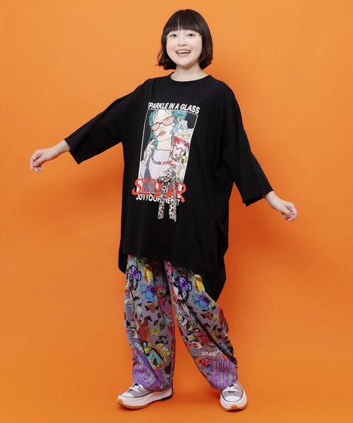 ScoLar(スカラー)の「162749:パフェガール リボン付き接触冷感チュニック(チュニック・レディース・チャコールグレー/ブラウン/ブラック/パープル・M)」の5枚目の写真