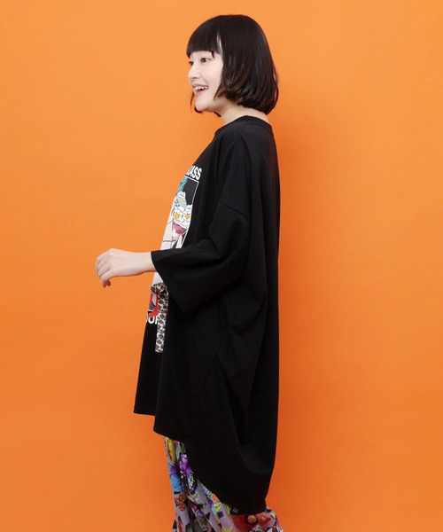 ScoLar(スカラー)の「162749:パフェガール リボン付き接触冷感チュニック(チュニック・レディース・チャコールグレー/ブラウン/ブラック/パープル・M)」の7枚目の写真