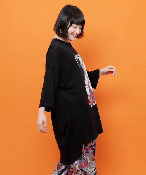ScoLar(スカラー)の「162749:パフェガール リボン付き接触冷感チュニック(チュニック・レディース・チャコールグレー/ブラウン/ブラック/パープル・M)」の9枚目の写真