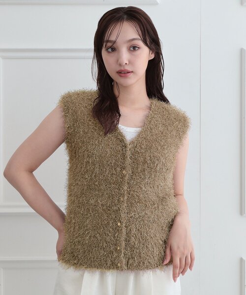 DRESSTERIOR(ドレステリア)の「フェザーヤーン2WAYニットプルオーバー(ニット/セーター・レディース・ブラウン系その他・36/38)」の6枚目の写真