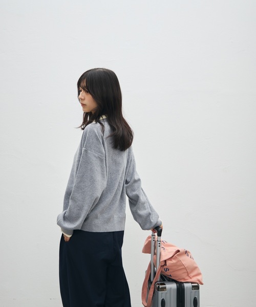 UNDERSTATEMENTs(アンダーステイトメント)の「【ユニセックス】配色レイヤードニットポロ(ポロシャツ・メンズ・グレー/ブラック/ブラウン・LARGE/MEDIUM)」の20枚目の写真