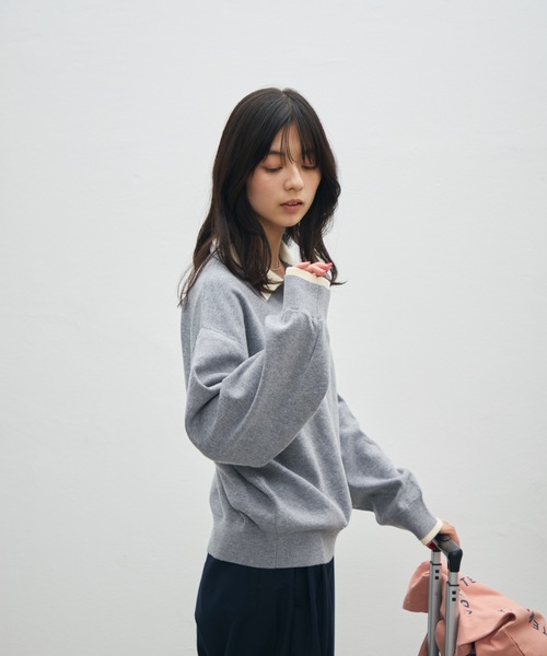 UNDERSTATEMENTs(アンダーステイトメント)の「【ユニセックス】配色レイヤードニットポロ(ポロシャツ・メンズ・グレー/ブラック/ブラウン・LARGE/MEDIUM)」の18枚目の写真