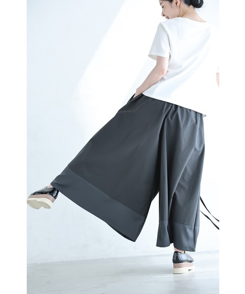 cawaii(カワイイ)の「モードを着る。スカート見え変形ラップパンツ(その他パンツ・レディース・グレー・FREE)」の3枚目の写真