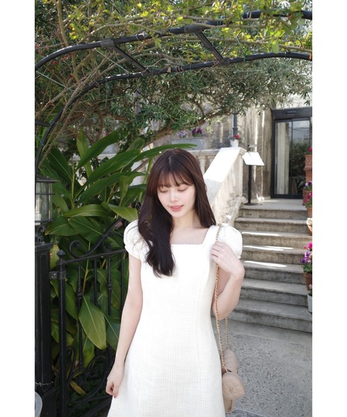 MISTREASS(ミストレアス)の「Summer Tweed Compact Mini Dress(ワンピース・レディース・オフホワイト・FREE)」の1枚目の写真