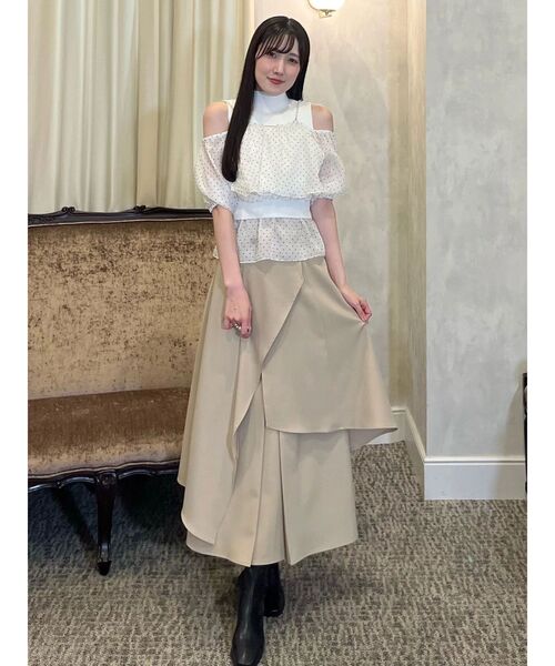 MERCURYDUO(マーキュリーデュオ)の「イレヘムトレンチスカート(スカート・レディース・ベージュ/ブラウン・FREE)」の7枚目の写真