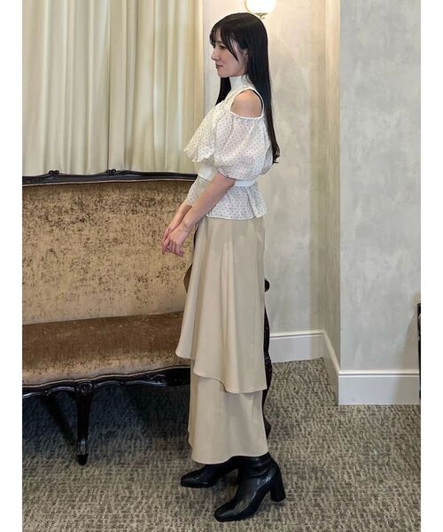 MERCURYDUO(マーキュリーデュオ)の「イレヘムトレンチスカート(スカート・レディース・ベージュ/ブラウン・FREE)」の9枚目の写真