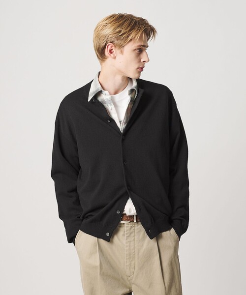 BEAUTY&YOUTH UNITED ARROWS(ビューティーアンドユースユナイテッドアローズ)の「フェザーヤーン クルーネック カーディガン ウォッシャブル(カーディガン/ボレロ・メンズ・ナチュラル/ブラック・S/M/XL/L)」の9枚目の写真