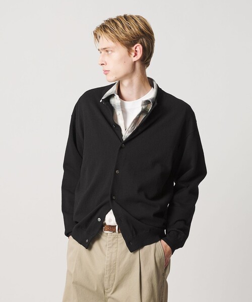 BEAUTY&YOUTH UNITED ARROWS(ビューティーアンドユースユナイテッドアローズ)の「フェザーヤーン クルーネック カーディガン ウォッシャブル(カーディガン/ボレロ・メンズ・ナチュラル/ブラック・S/M/XL/L)」の10枚目の写真