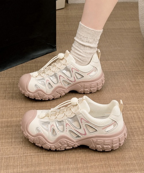 Miniministore（ミニミニストア）の「厚底スニーカーサンダル スポーツサンダル（スニーカー・レディース・ブラック/ベージュ/ピンク・22.5cm/23.5cm/24.5cm/23.0cm/24.0cm）」の3枚目の写真