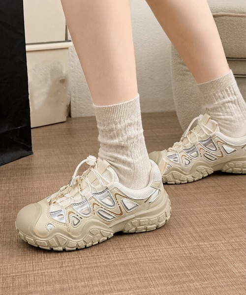 Miniministore（ミニミニストア）の「厚底スニーカーサンダル スポーツサンダル（スニーカー・レディース・ブラック/ベージュ/ピンク・22.5cm/23.5cm/24.5cm/23.0cm/24.0cm）」の22枚目の写真
