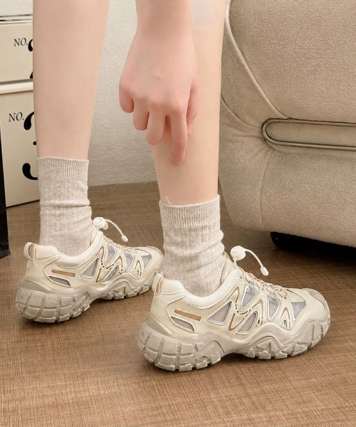 Miniministore（ミニミニストア）の「厚底スニーカーサンダル スポーツサンダル（スニーカー・レディース・ブラック/ベージュ/ピンク・22.5cm/23.5cm/24.5cm/23.0cm/24.0cm）」の21枚目の写真