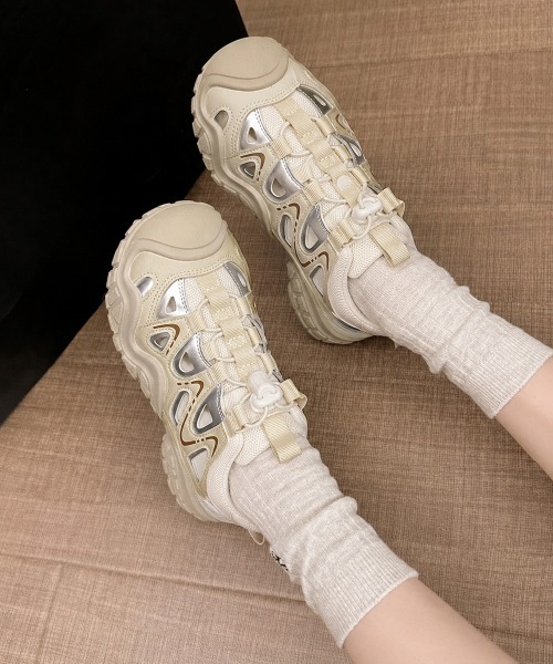 Miniministore（ミニミニストア）の「厚底スニーカーサンダル スポーツサンダル（スニーカー・レディース・ブラック/ベージュ/ピンク・22.5cm/23.5cm/24.5cm/23.0cm/24.0cm）」の20枚目の写真