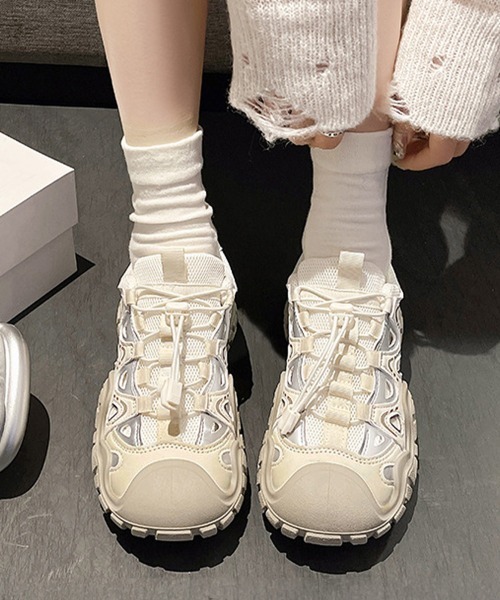 Miniministore（ミニミニストア）の「厚底スニーカーサンダル スポーツサンダル（スニーカー・レディース・ブラック/ベージュ/ピンク・22.5cm/23.5cm/24.5cm/23.0cm/24.0cm）」の19枚目の写真