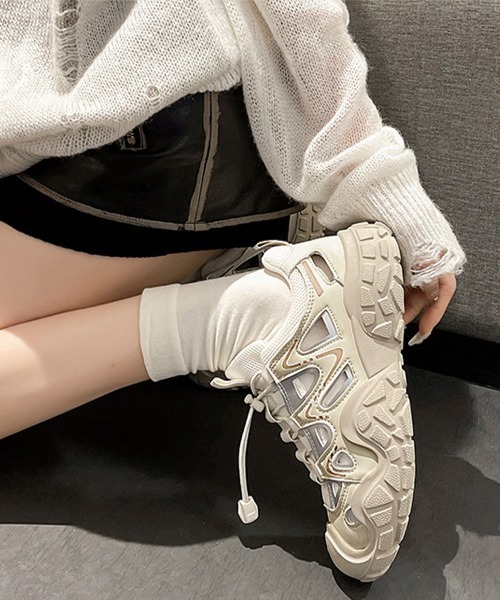 Miniministore（ミニミニストア）の「厚底スニーカーサンダル スポーツサンダル（スニーカー・レディース・ブラック/ベージュ/ピンク・22.5cm/23.5cm/24.5cm/23.0cm/24.0cm）」の18枚目の写真