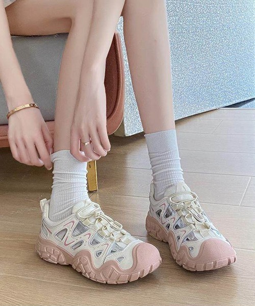 Miniministore（ミニミニストア）の「厚底スニーカーサンダル スポーツサンダル（スニーカー・レディース・ブラック/ベージュ/ピンク・22.5cm/23.5cm/24.5cm/23.0cm/24.0cm）」の16枚目の写真