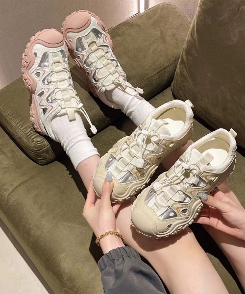Miniministore（ミニミニストア）の「厚底スニーカーサンダル スポーツサンダル（スニーカー・レディース・ブラック/ベージュ/ピンク・22.5cm/23.5cm/24.5cm/23.0cm/24.0cm）」の15枚目の写真