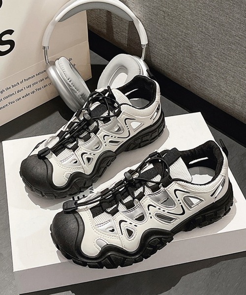 Miniministore（ミニミニストア）の「厚底スニーカーサンダル スポーツサンダル（スニーカー・レディース・ブラック/ベージュ/ピンク・22.5cm/23.5cm/24.5cm/23.0cm/24.0cm）」の10枚目の写真