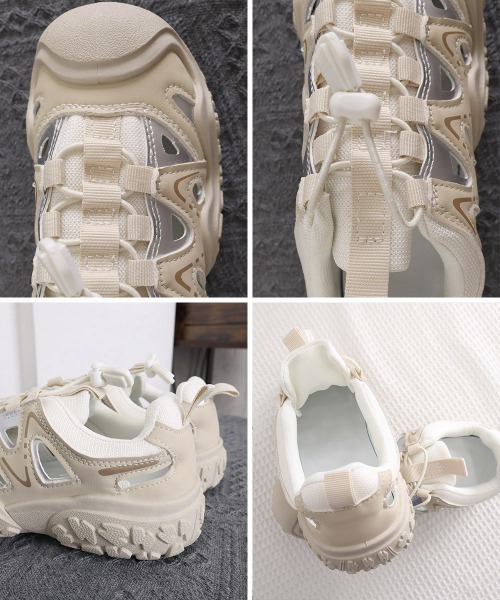 Miniministore（ミニミニストア）の「厚底スニーカーサンダル スポーツサンダル（スニーカー・レディース・ブラック/ベージュ/ピンク・22.5cm/23.5cm/24.5cm/23.0cm/24.0cm）」の5枚目の写真